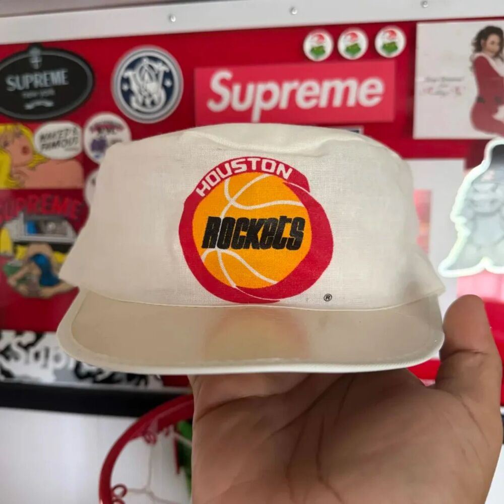 Vintage Sherwin Williams Houston Rockets Painters Cap Hat Size Medium